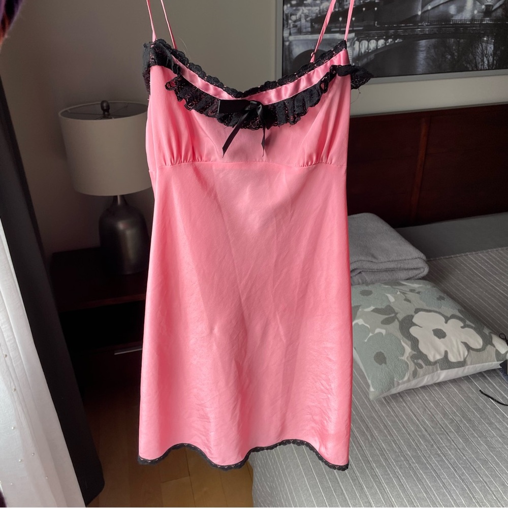 pink lacey betsy johnson slip dress